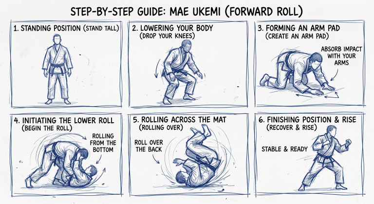 Step by Step to Do Mae Ukemi: Essential BJJ Breakfall Techniques