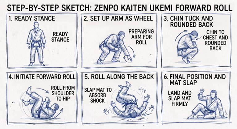 How To Do Zenpo Kaiten Ukemi Step by Step